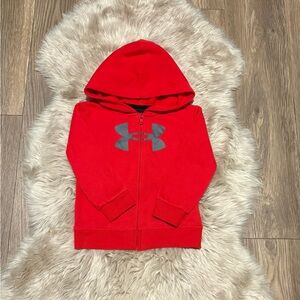 Under Armour Toddler Hoodie in Red and Gray